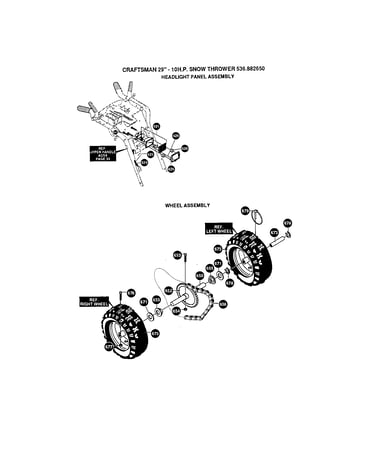 Headlight panel/wheel