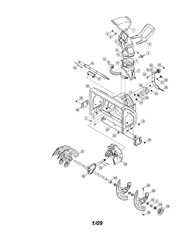 Auger and housing/chute