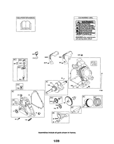 Cylinder/crankshaft/crankcase
