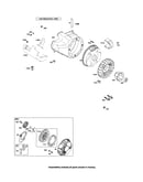 Rewind starter/blower housing