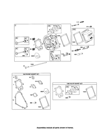 Head-cylinder/gasket sets