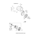 Briggs & Stratton 210300 (0035-1142) rewind starter/blower housing diagram