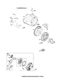 Rewind starter/blower housing