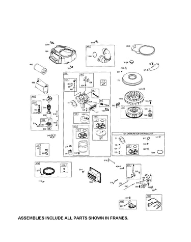Carburetor/starter motor