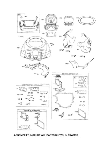 Blower housing/gasket sets