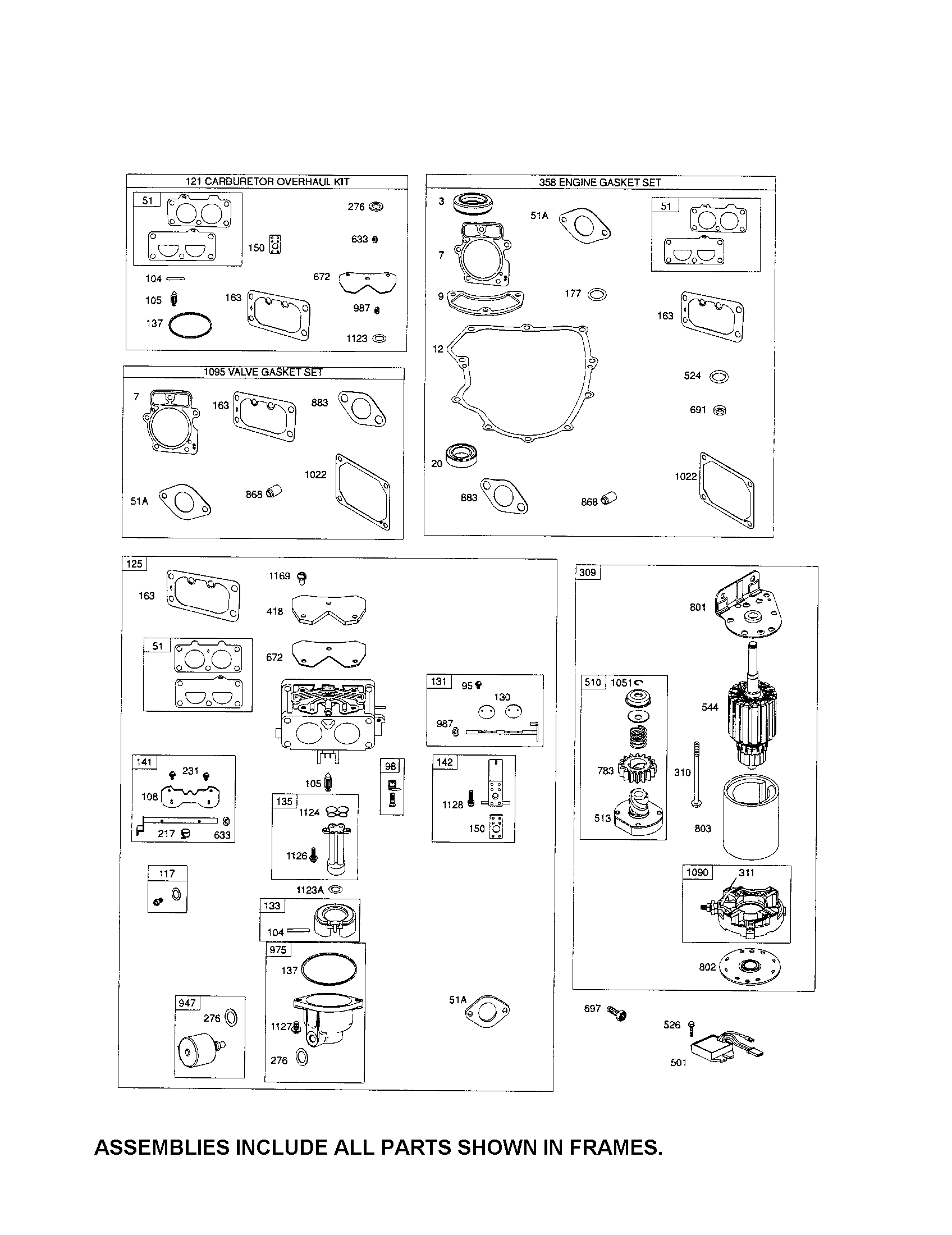 Carburetor/motor-starter