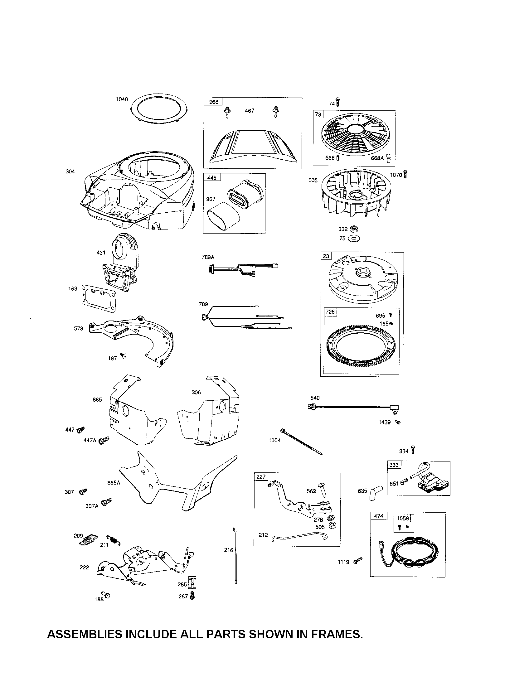 BLOWER HOUSING/FLYWHEEL