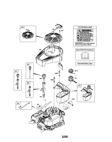 Blower housing/fuel tank