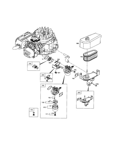 Carburetor/air cleaner base