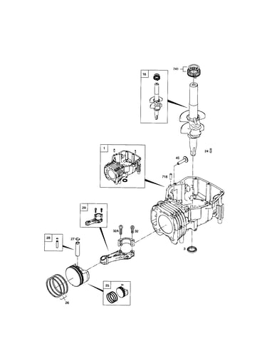 Cylinder/crankshaft