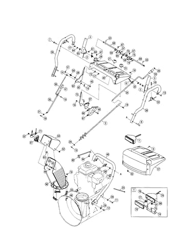 Handle/light/chute