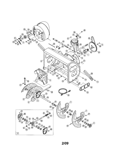 Auger housing/spiral/gear box