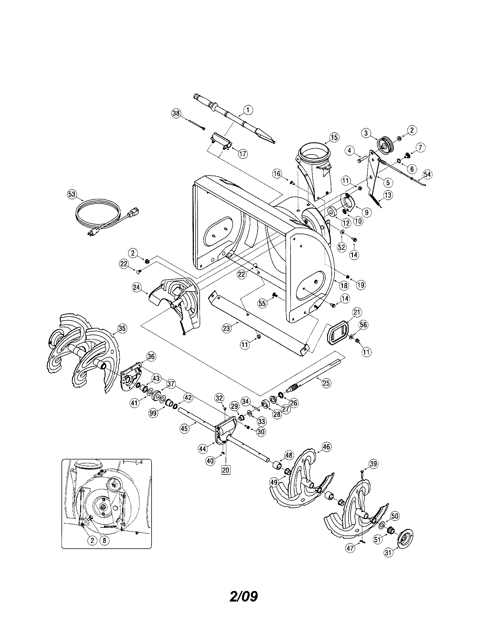 Auger and housing