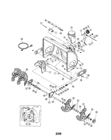 Auger and housing
