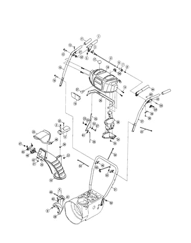Handle/lower chute