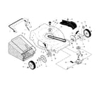 Craftsman 917376390 drive control/gear case/wheels diagram