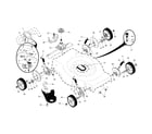Craftsman 917374350 drive control/gear case/wheels diagram