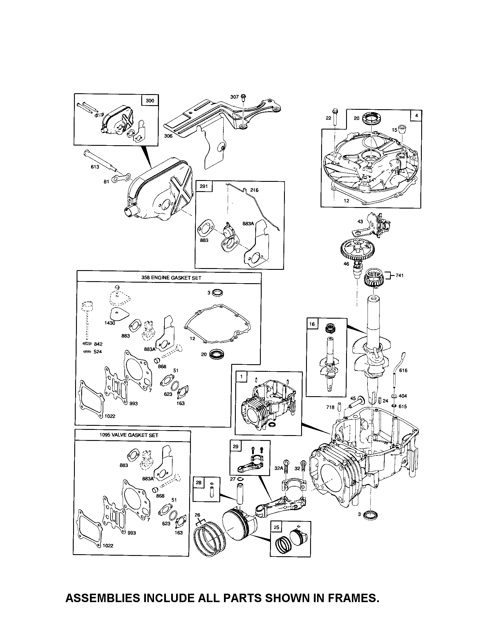 Sump/cylinder/muffler