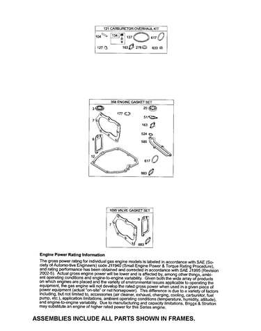 Gasket sets