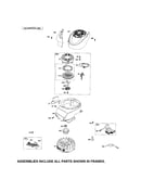 Rewind starter/blower housing