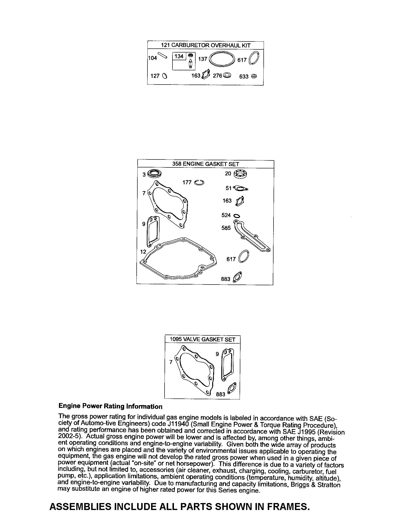 Gasket sets