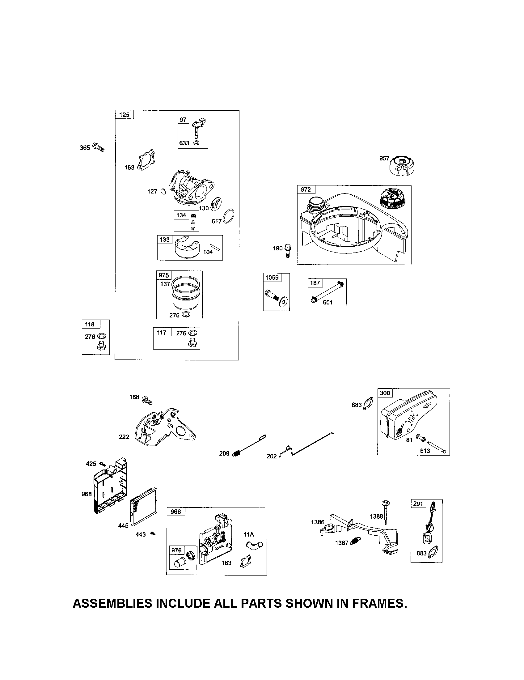 CARBURETOR/MUFFLER/FUEL TANK