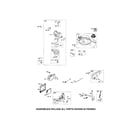 Briggs & Stratton 124T02-1227-EA carburetor/muffler/fuel tank diagram