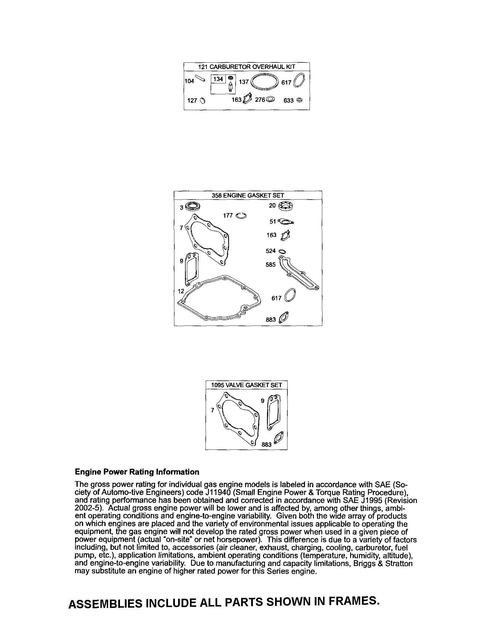 Gasket sets