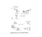 Briggs & Stratton 126T02-1225-EA carburetor/fuel tank/muffler diagram
