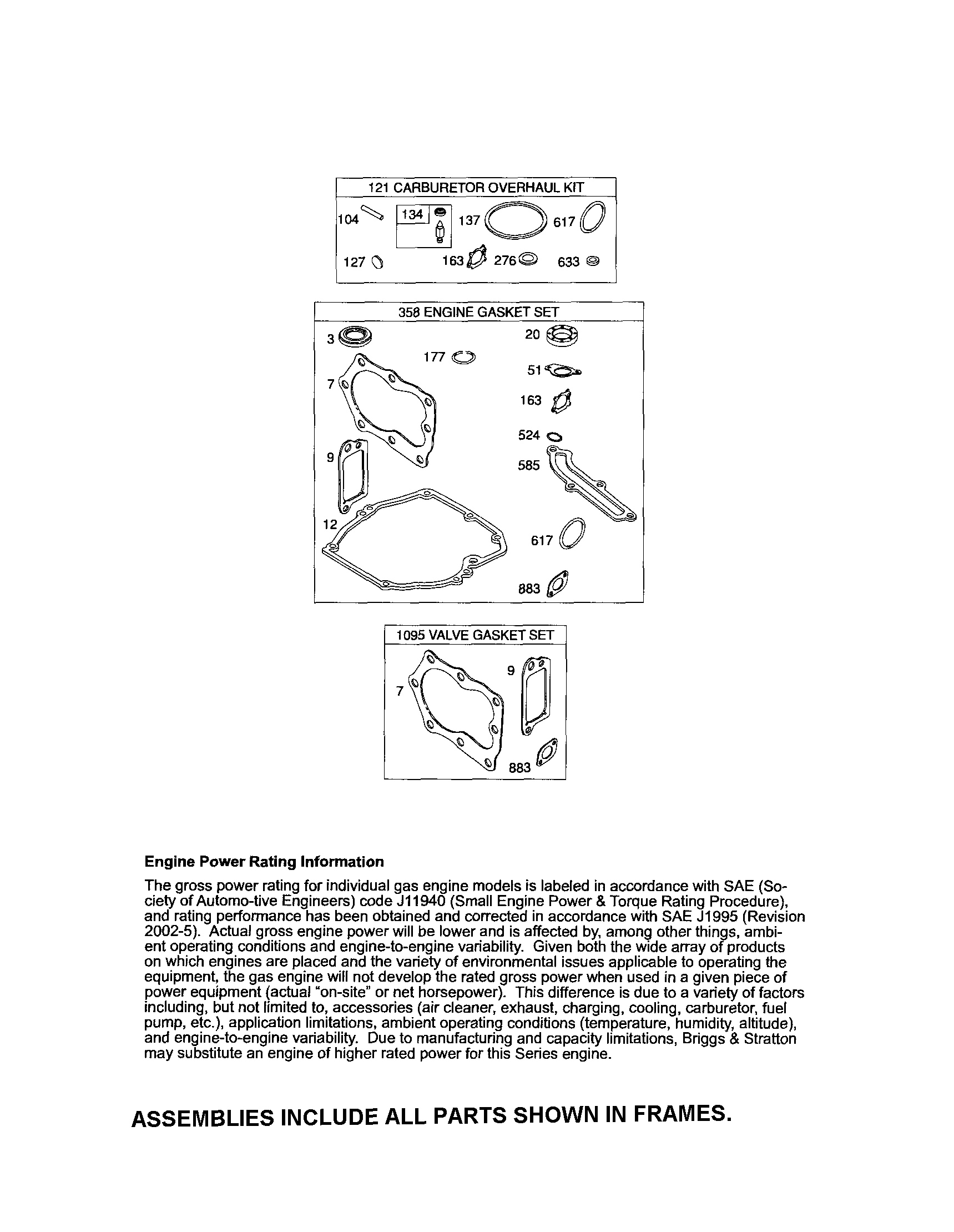 Gasket sets