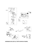 Carburetor/muffler/fuel tank