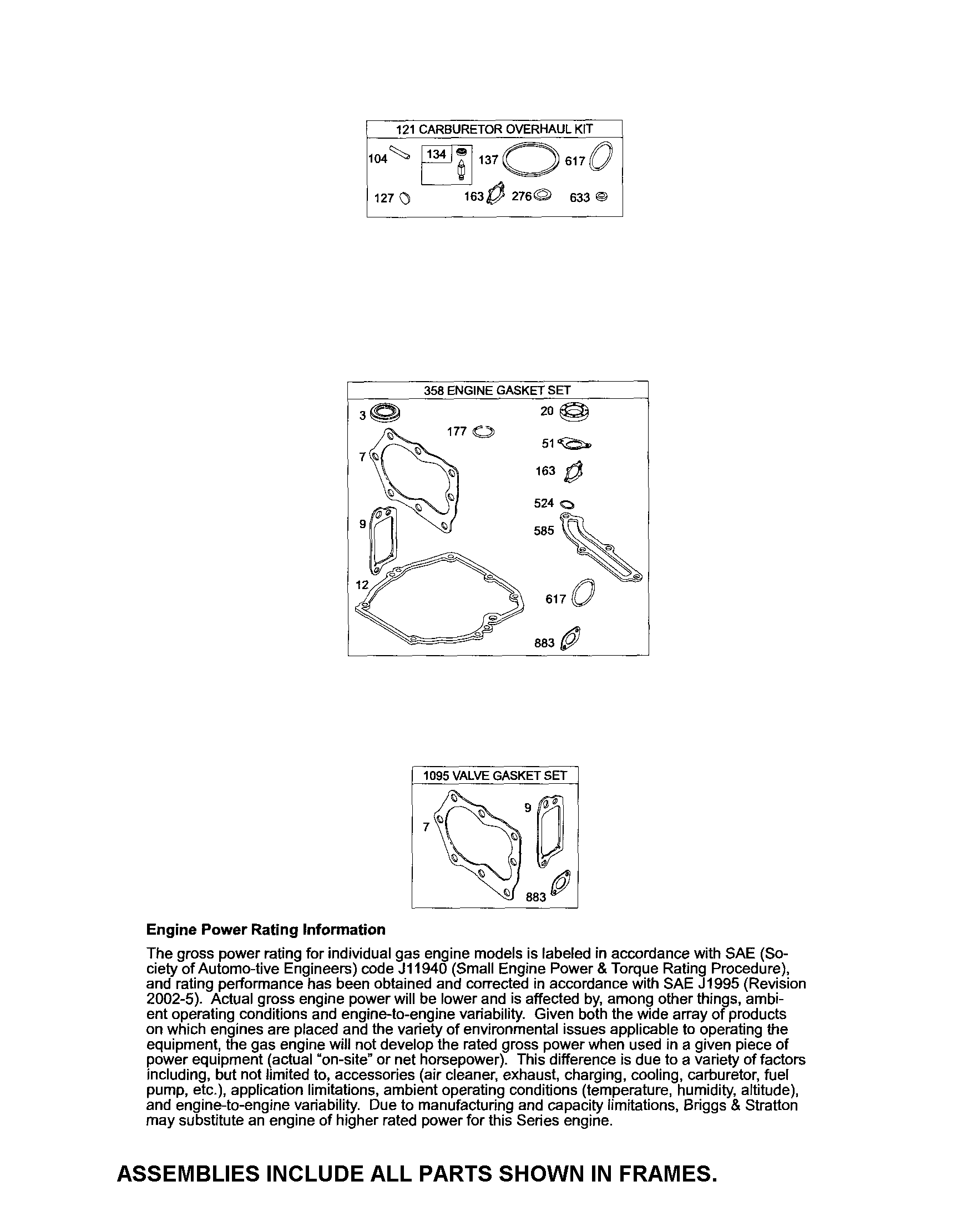 Gasket sets