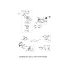 Briggs & Stratton 128T02-1270-B1 carburetor/fuel tank/muffler diagram