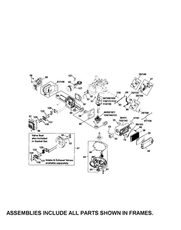 Oil pan/cylinder head/valve train