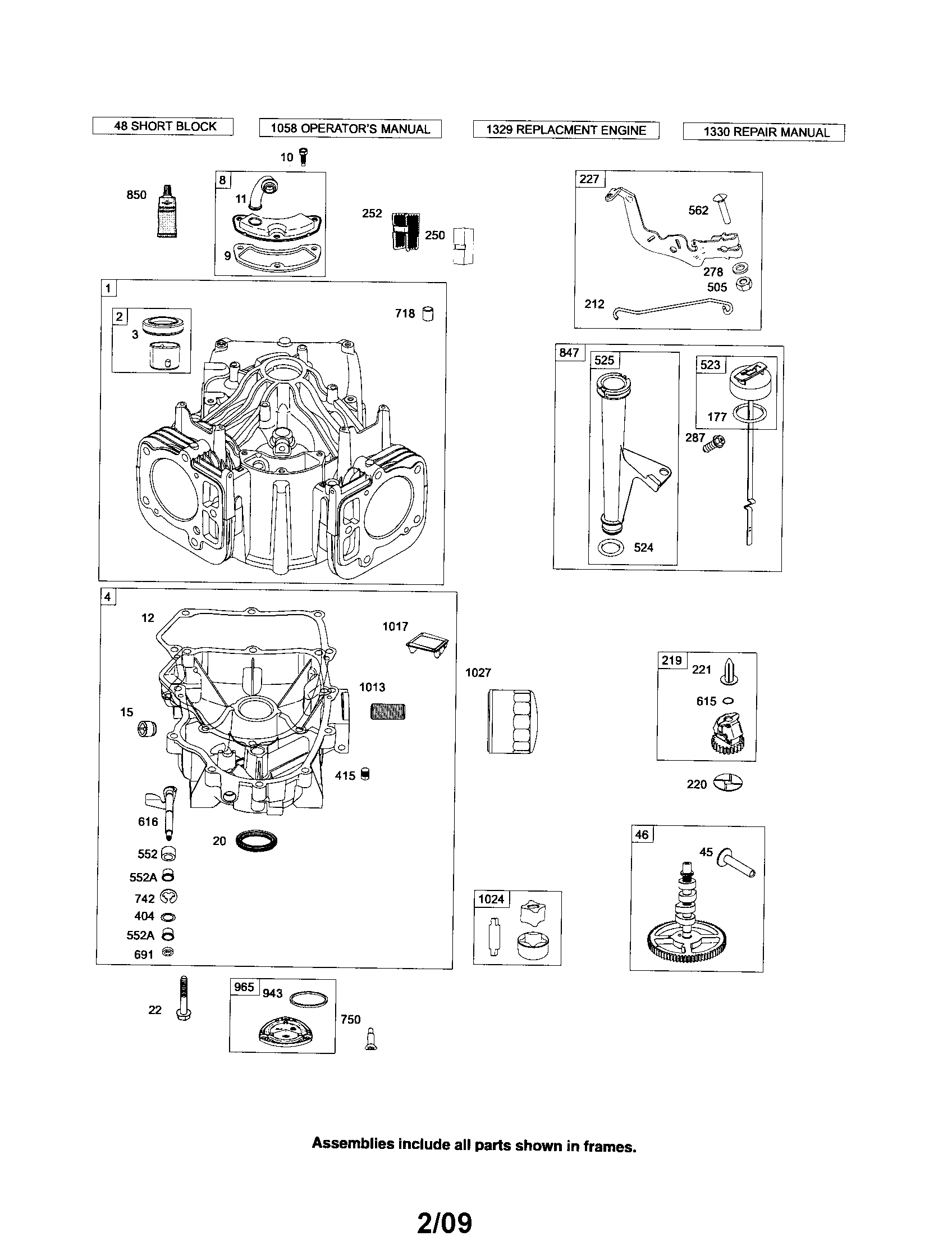 CYLINDER/SUMP/DIPSTICK