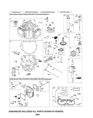 Cylinder/crankshaft/manifold
