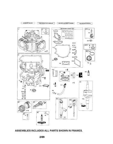 Cylinder/sump/crankshaft