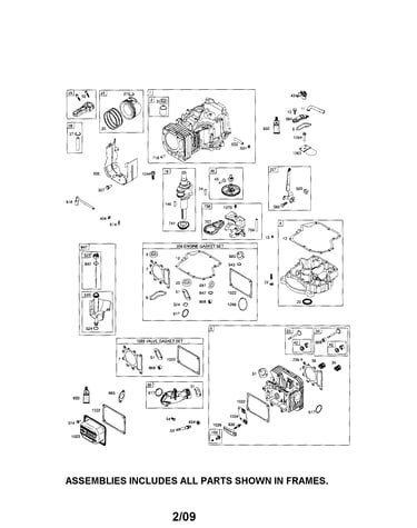 Cylinder/sump/crankshaft