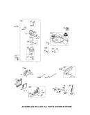 Carburetor/fuel tank/muffler
