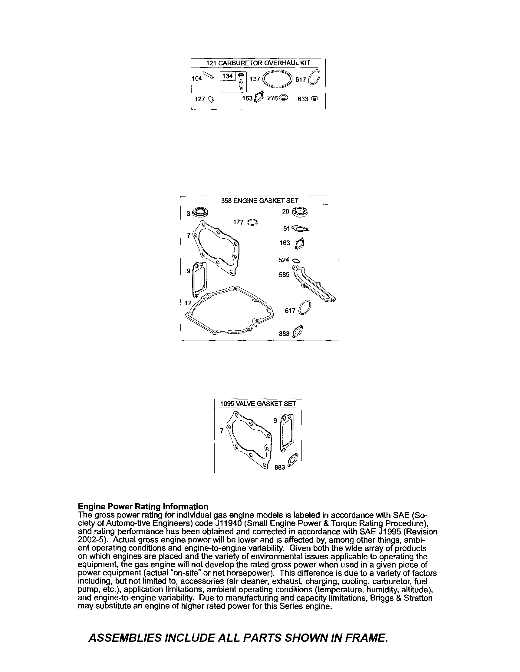Gasket sets