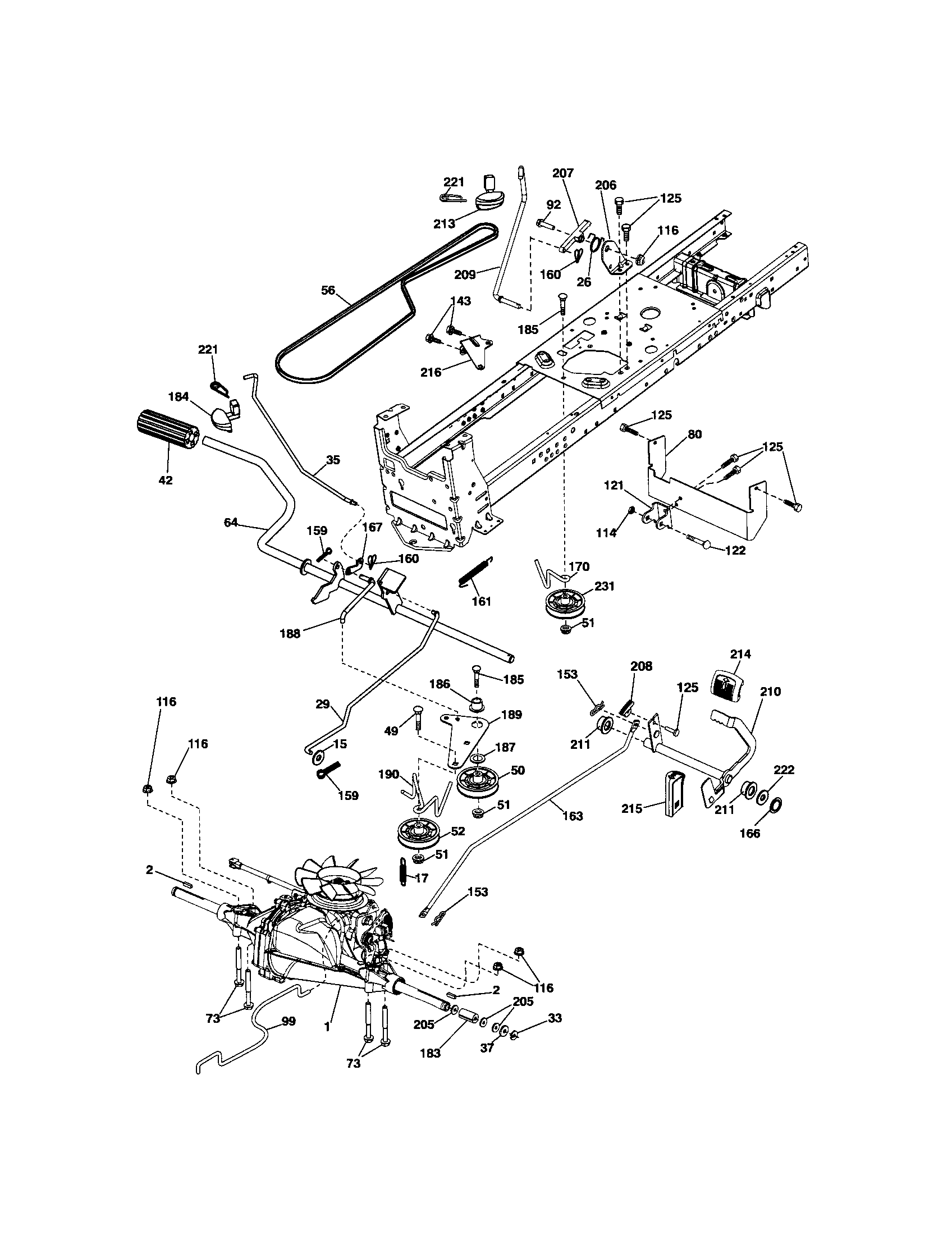 Craftsman yt3000 deck online parts