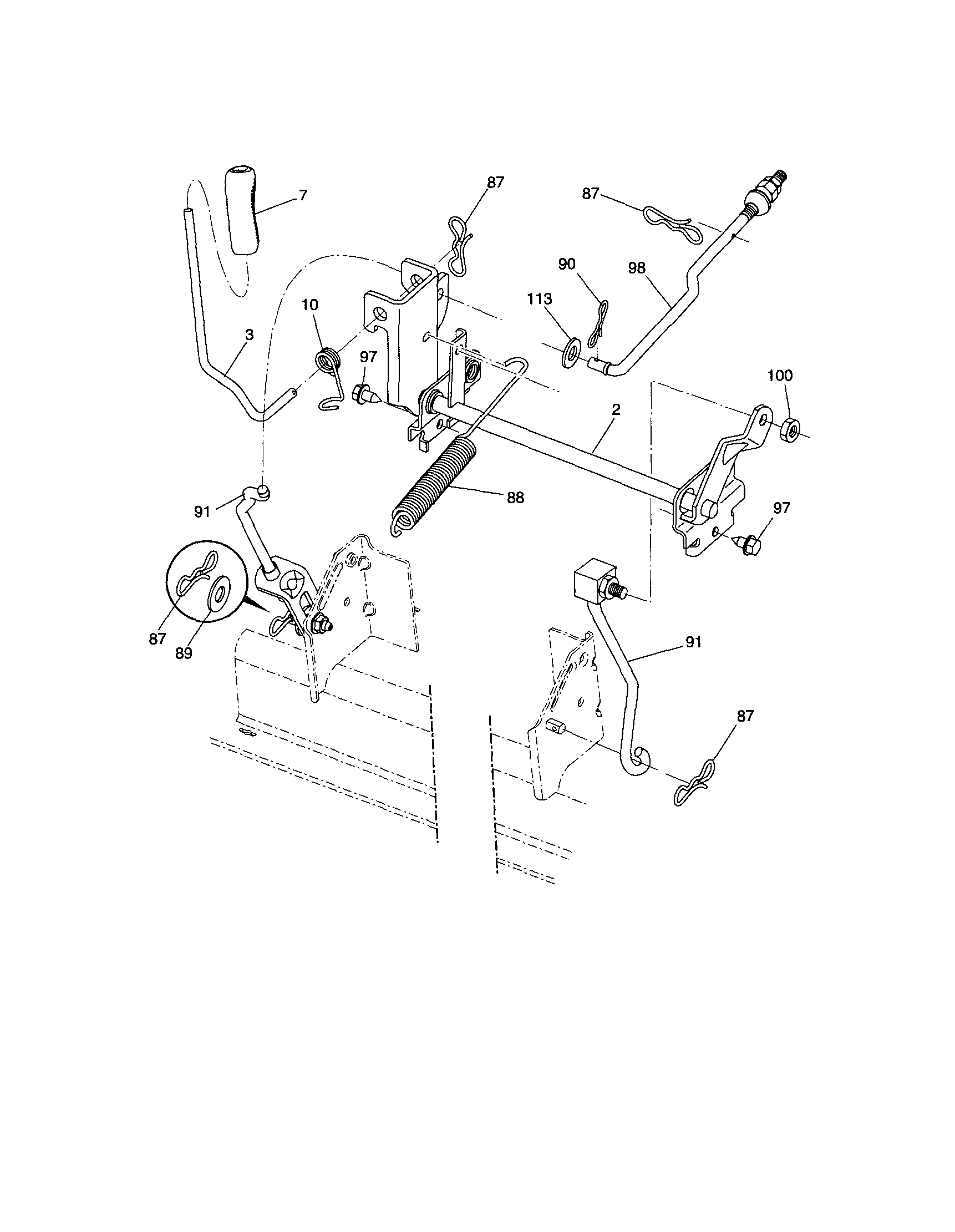 Craftsman yt 3000 online 42 inch deck parts