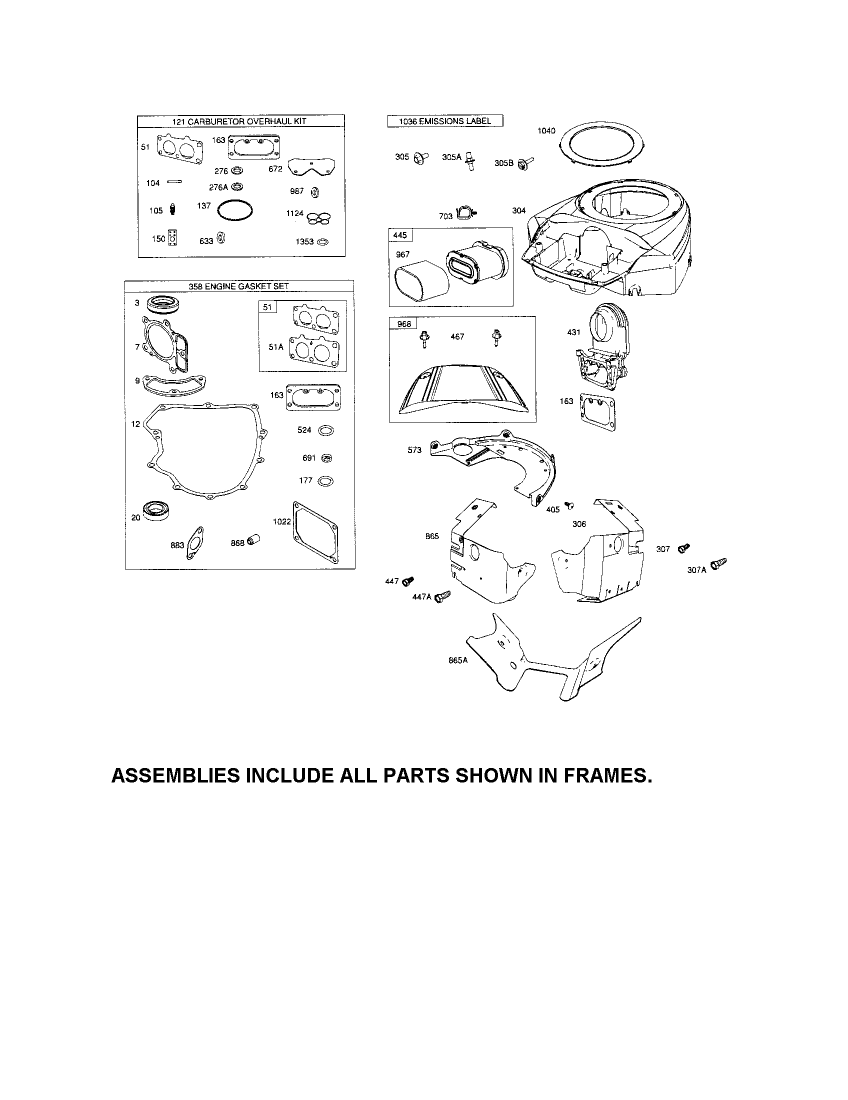 BLOWER HOUSING/GASKET SETS