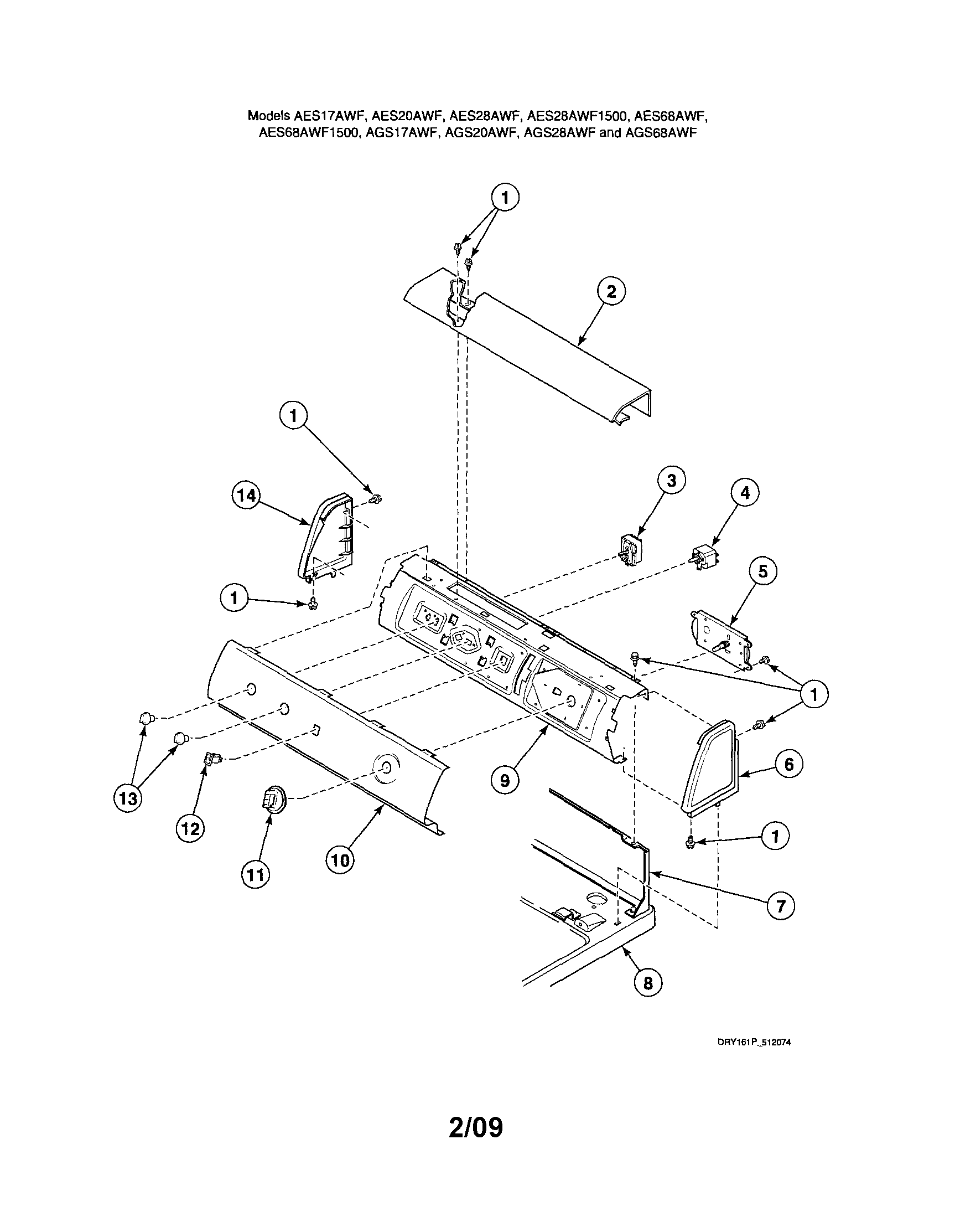 Control panel/controls-rear control