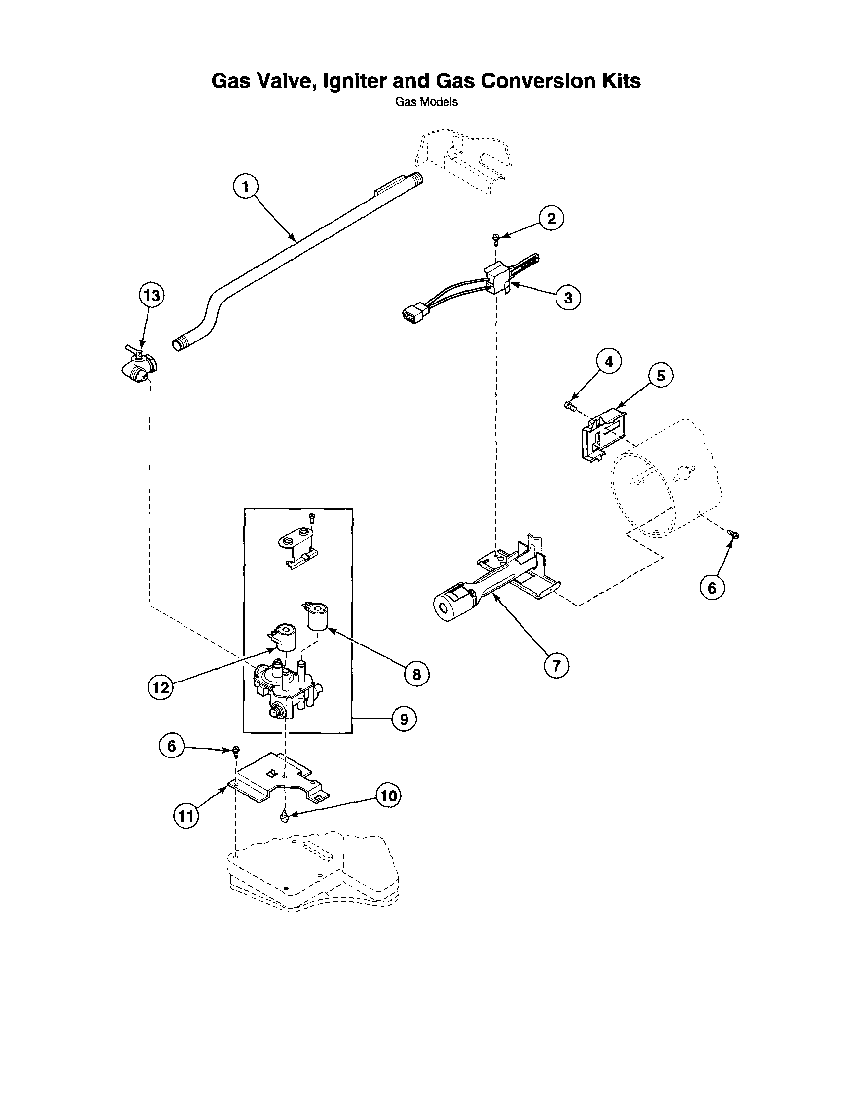 Gas valve/igniter/gas conversion