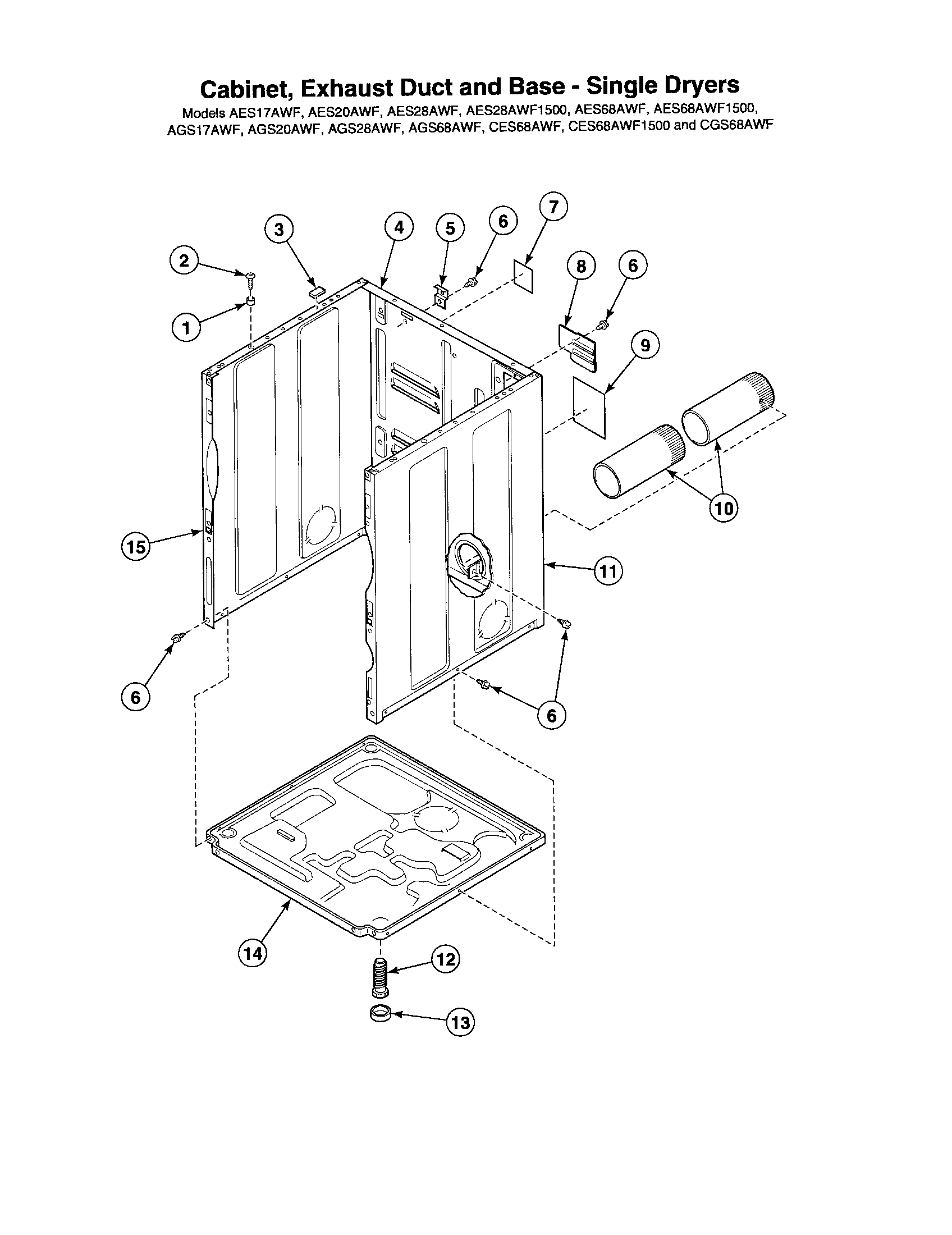 Cabinet/exhaust duct/base