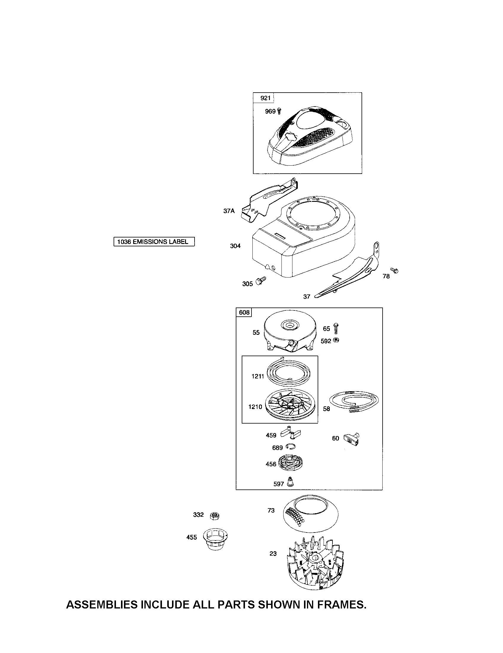 REWIND STARTER/BLOWER HOUSING