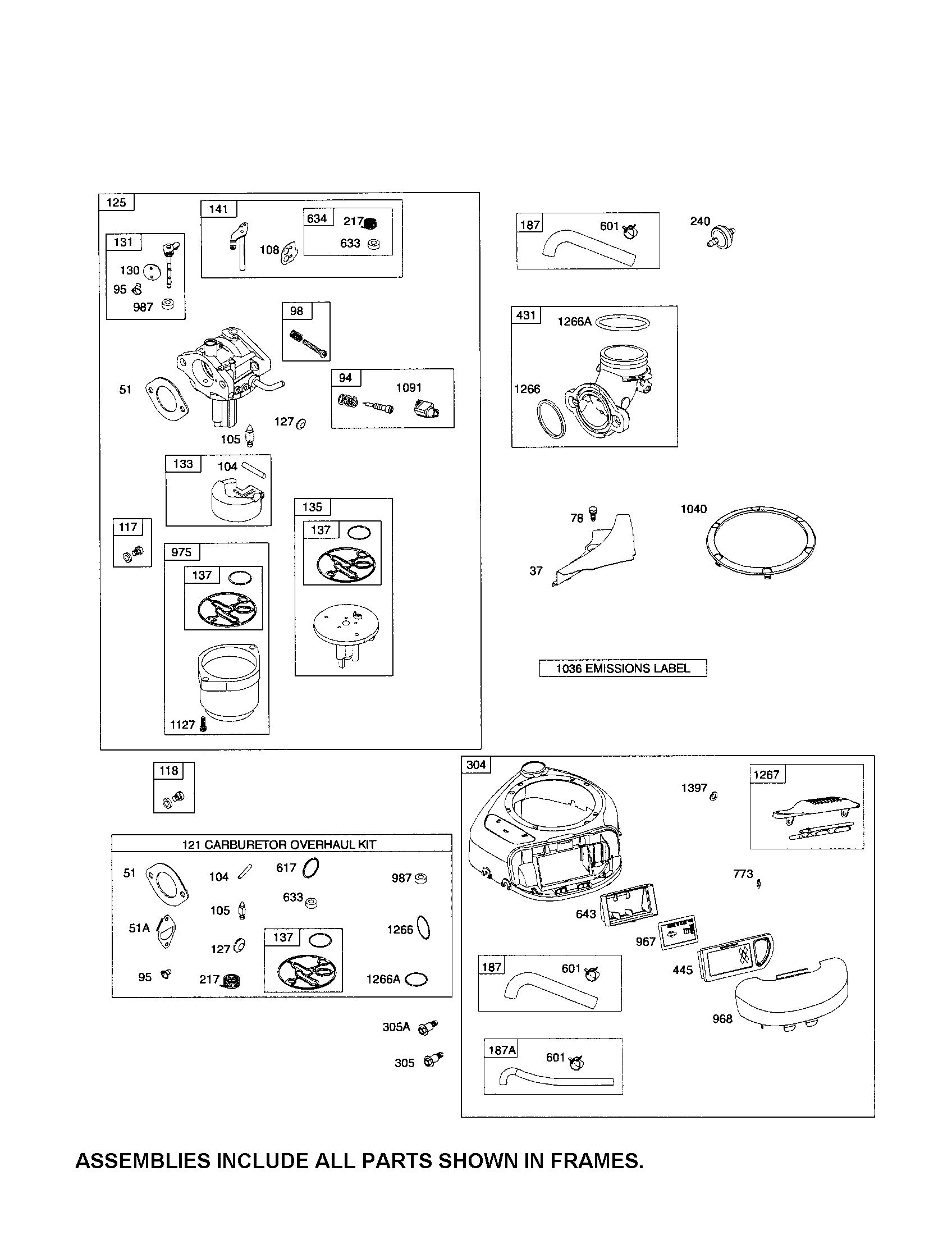 Carburetor/blower housing