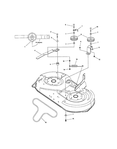 42" deck-belt/idler arm/hitch