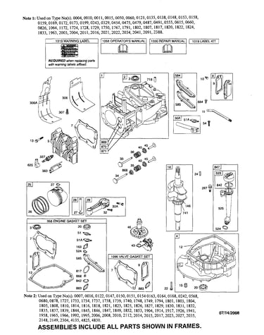 Cylinder/crankshaft/sump